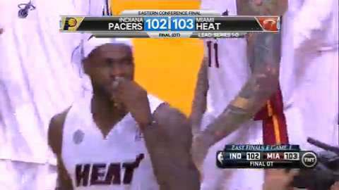 NBA: MIA 103, IND 102 (OT) - Game 1